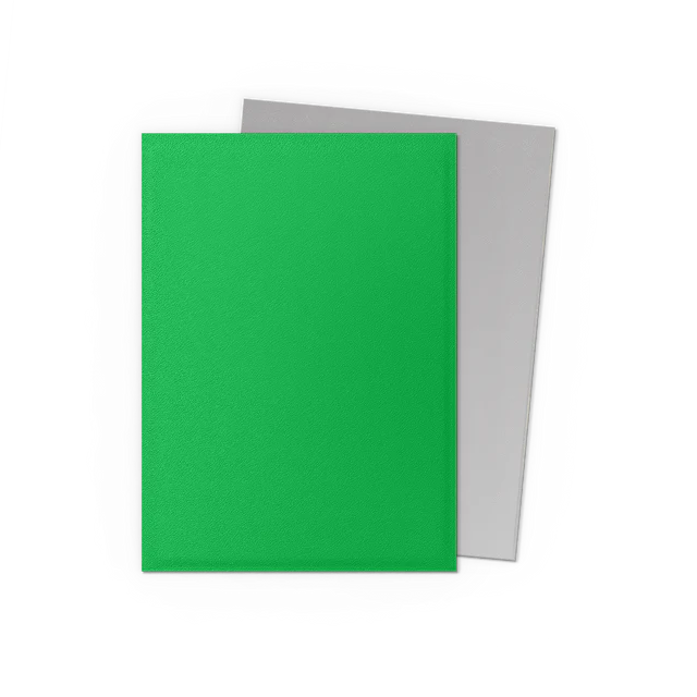 Dragon Shield Sleeves Apple Green &amp; Silver (63 × 88 mm), matowe, srebrne wnętrze - 100 szt._2.webp