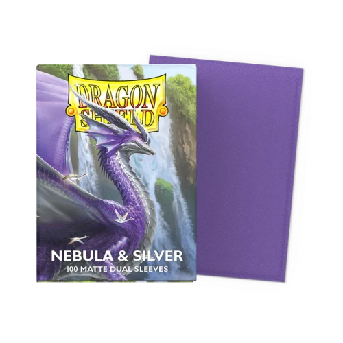 Dragon Shield Sleeves Nebula &amp; Silver (63 × 88 mm), matowe, srebrne wnętrze - 100 szt._1.webp