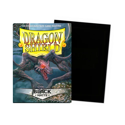 Dragon Shield Sleeves Black (63 × 88 mm), matowe