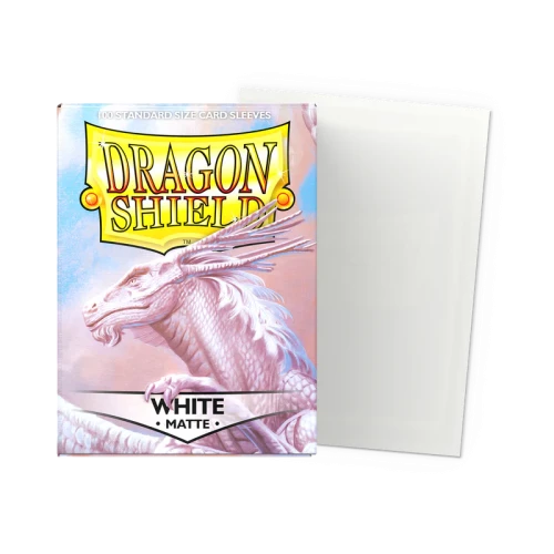 Dragon Shield Sleeves White (63 × 88 mm), matowe