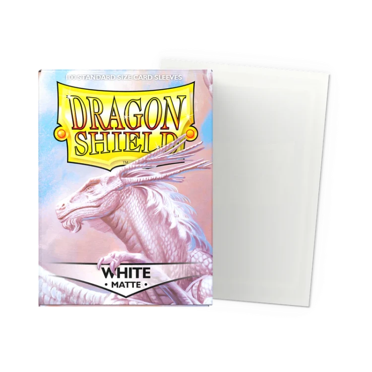 Dragon Shield Sleeves White (63 × 88 mm), matowe