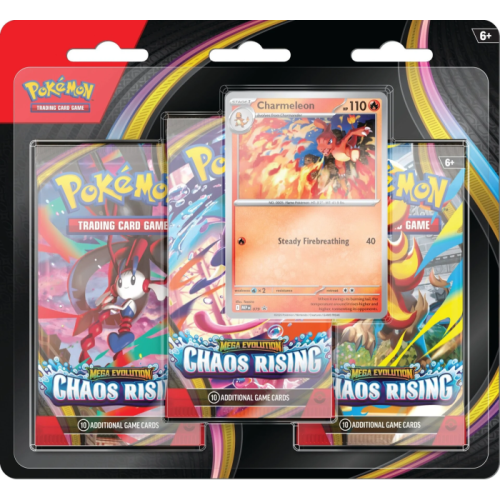 Pokémon TCG – Mega Evolution: Chaos Rising 3-Pack Blister EN