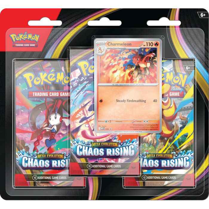 Pokémon TCG – Mega Evolution: Chaos Rising 3-Pack Blister EN